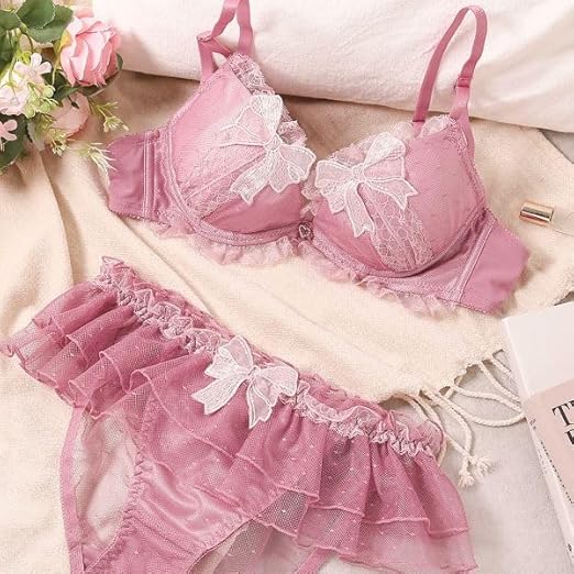 Amazon | [ココランジェ] ガーリードットリボン ブラジャー